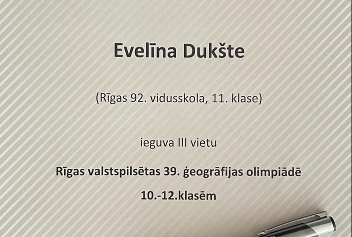 Apsveicam un lepojamies!